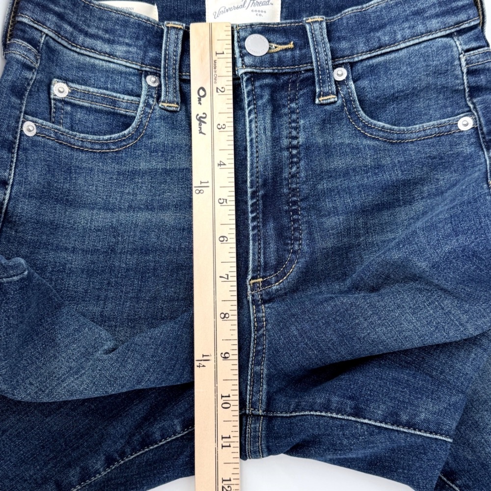 Universal Thread High Rise Skinny Jeans Womens 4/R Blue Exc. Dark Wash Stretch - Picture 10 of 11